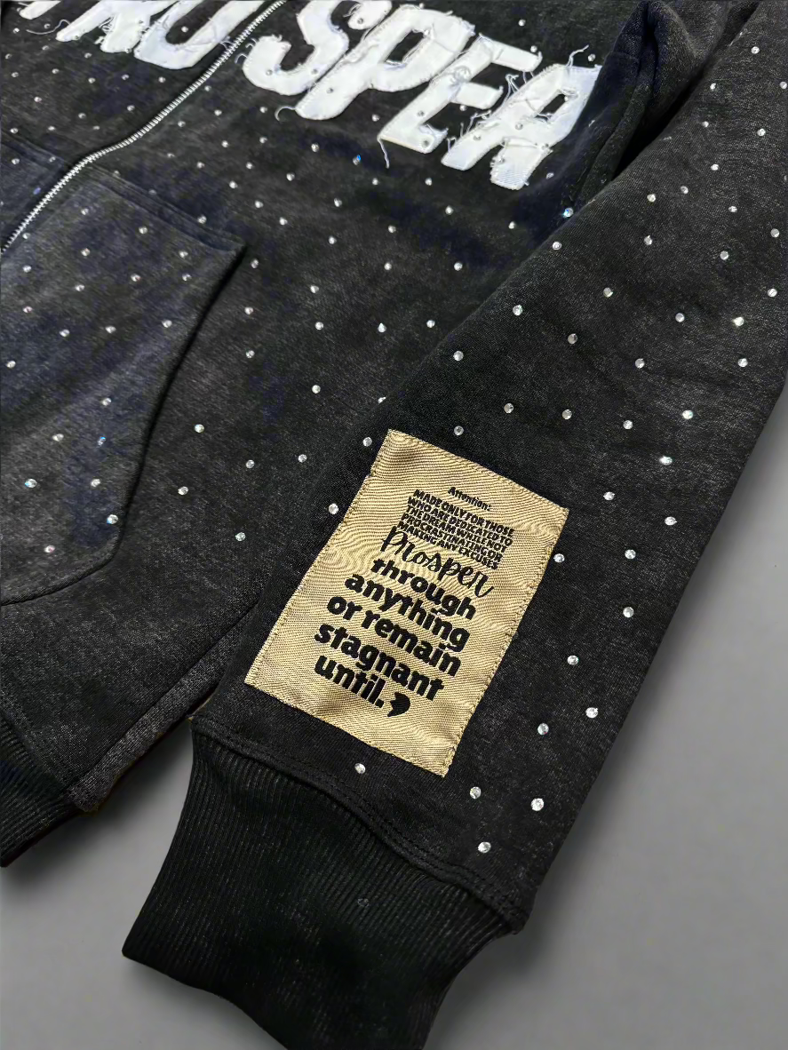 "BLACK" ZIP UP