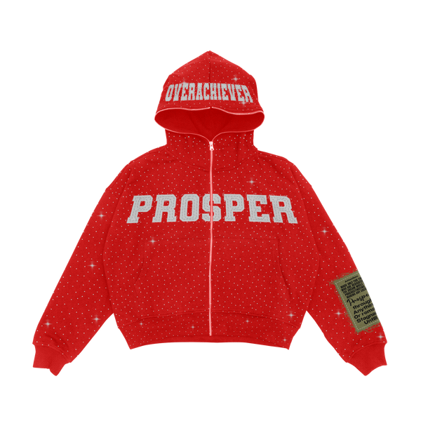 "FIRE RED" ZIP UP