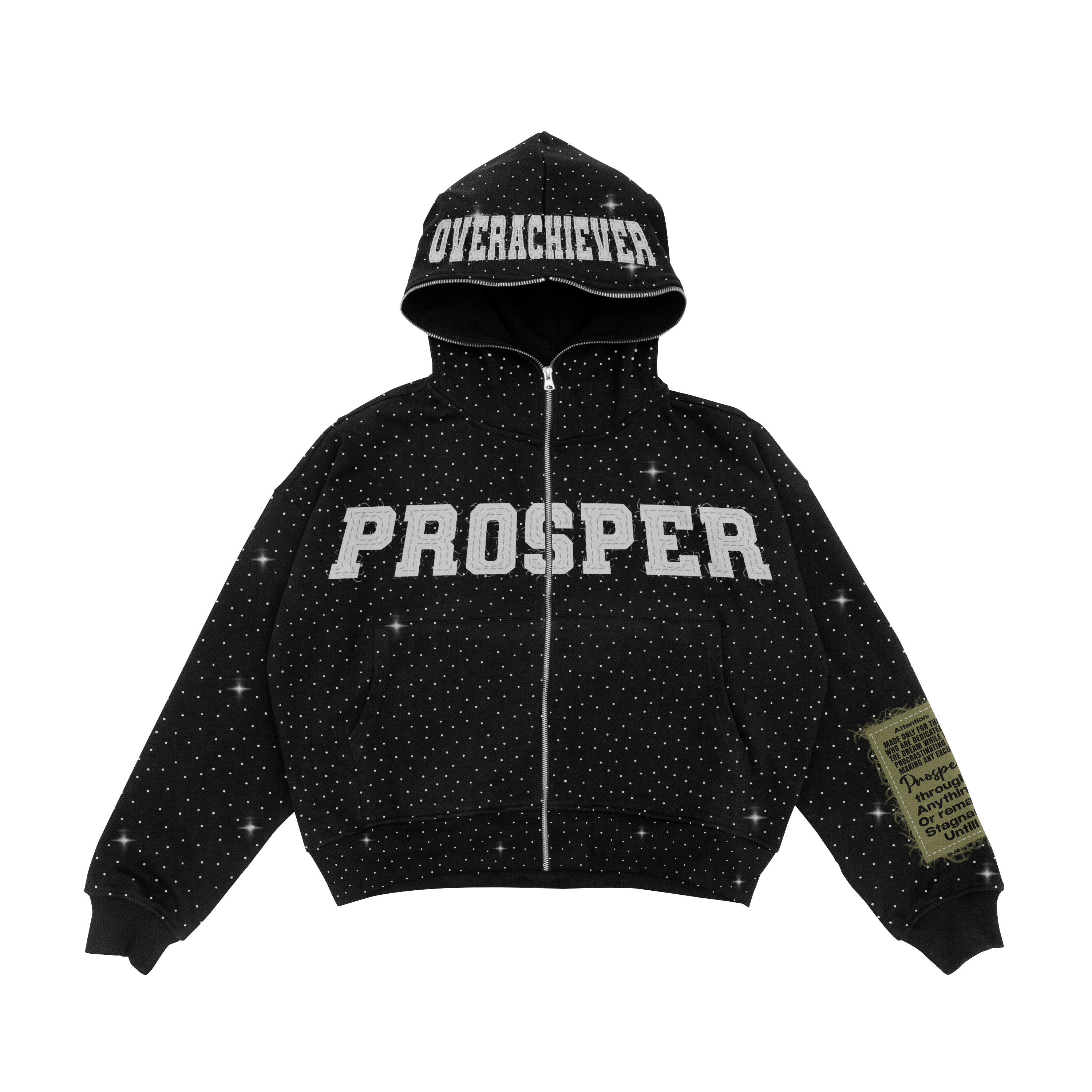 "BLACK" ZIP UP